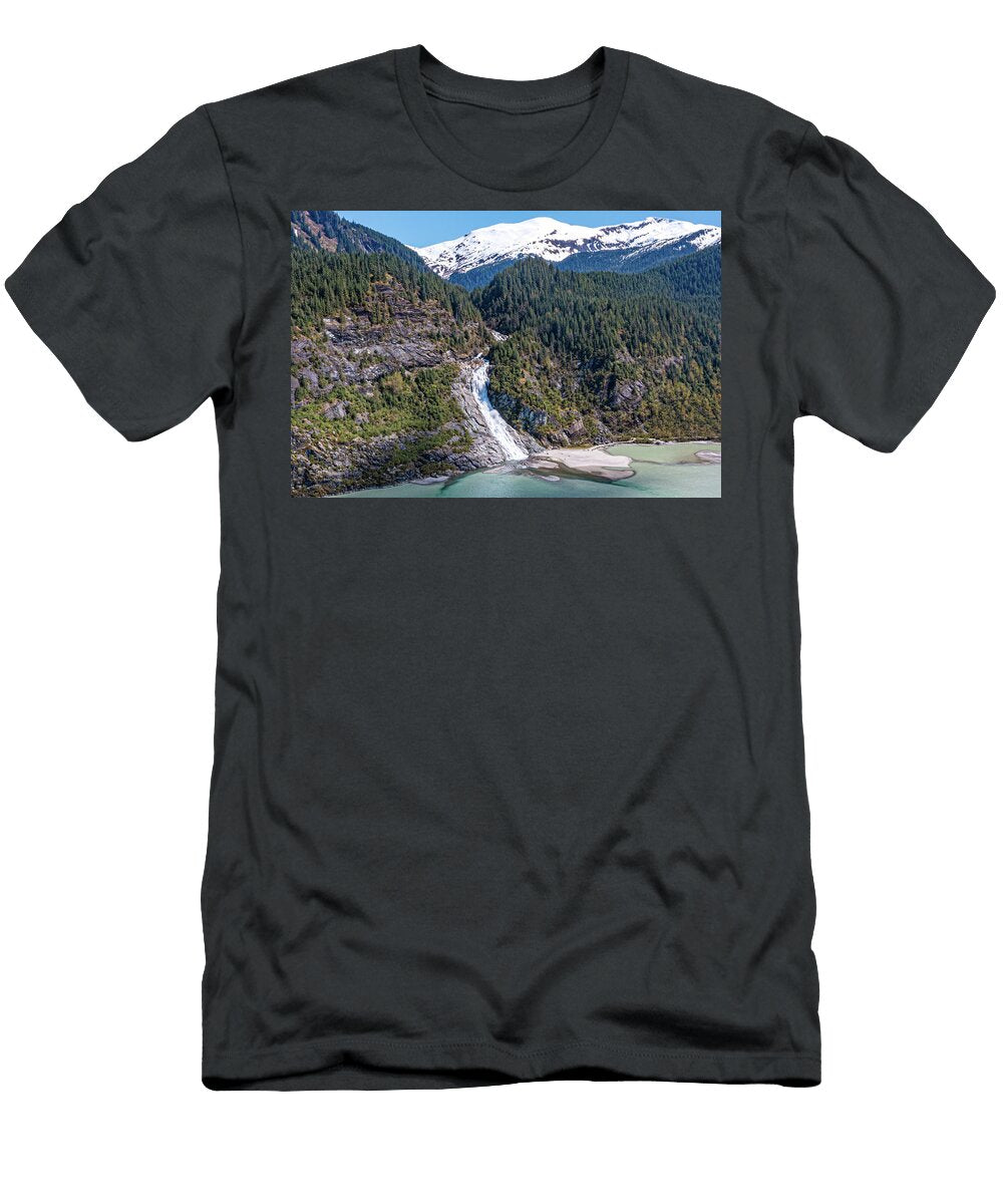 Nugget Falls At Mendenhall Glacier in Juneau Alaska David Horn T-Shirt