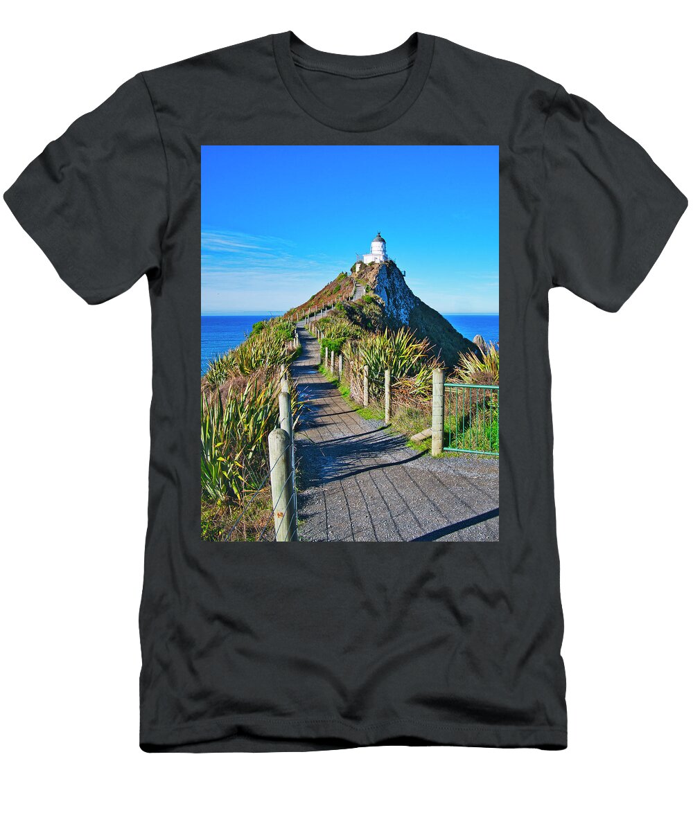 Nugget Point Lighthouse Catlins New Zealand Steven Ralser T-Shirt