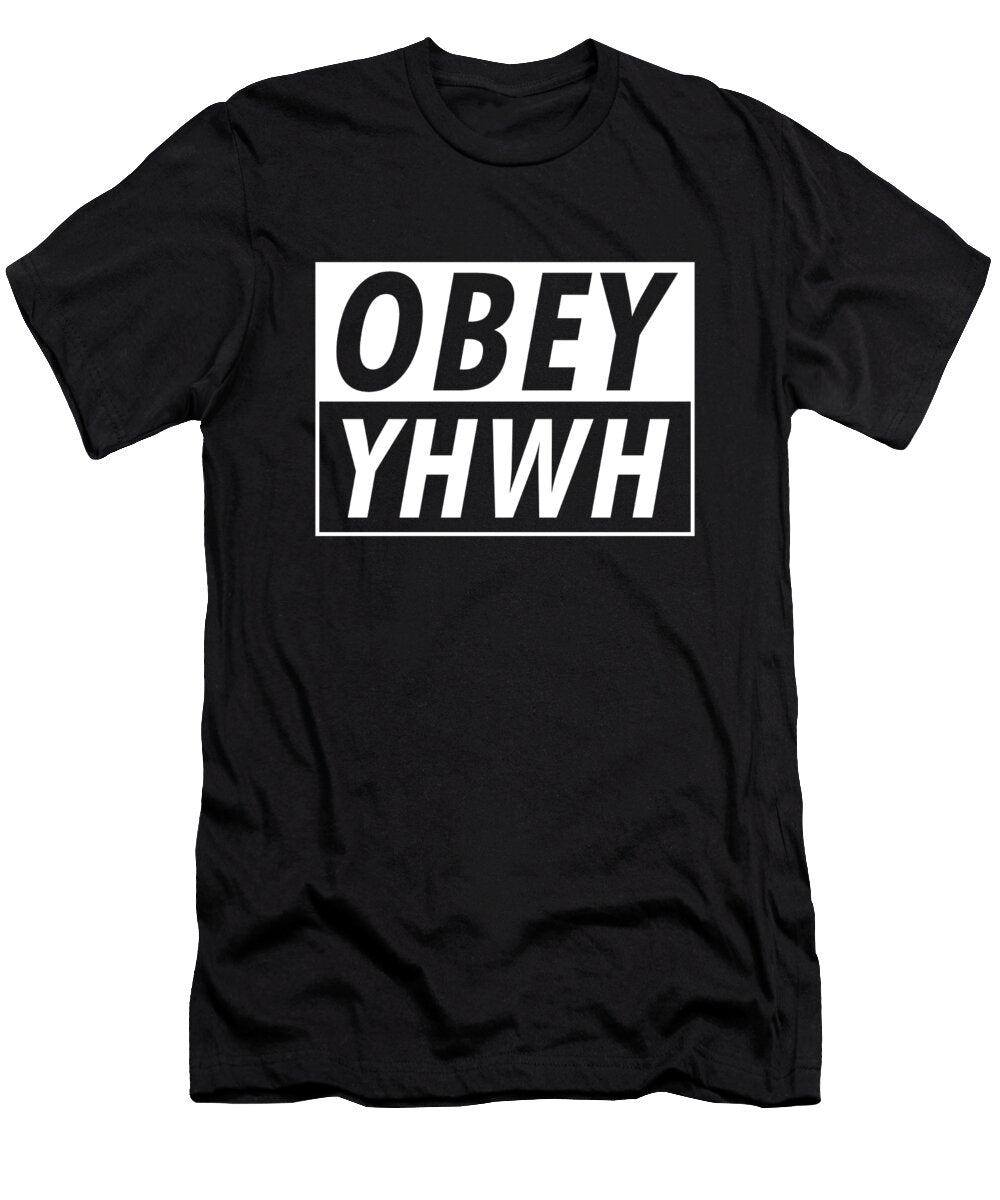Obey Yhwh Bible Verses Print 2 Christian Faith Based Studio Grafiikka T-Shirt
