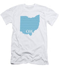 Ohio State Map with Text of Constitution Design Turnpike T-Shirt
