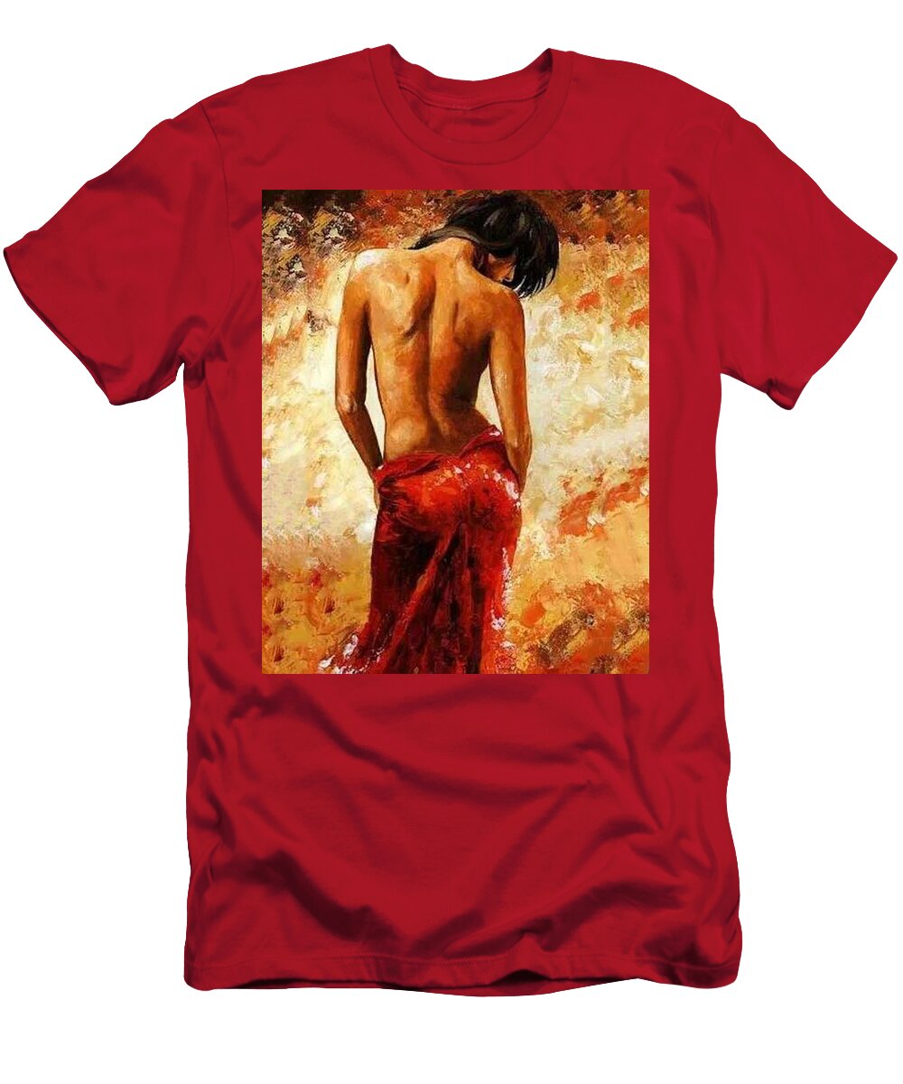 Oil Painting of a Women Artwork Toon T-Shirt