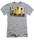 Old Cobbled Street and Green Scooter Imran Ahmed T-Shirt