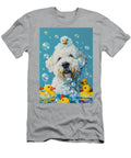 Old English Sheepdog Dog Frolicking in a Bubbly Bathtub Adrien Efren T-Shirt