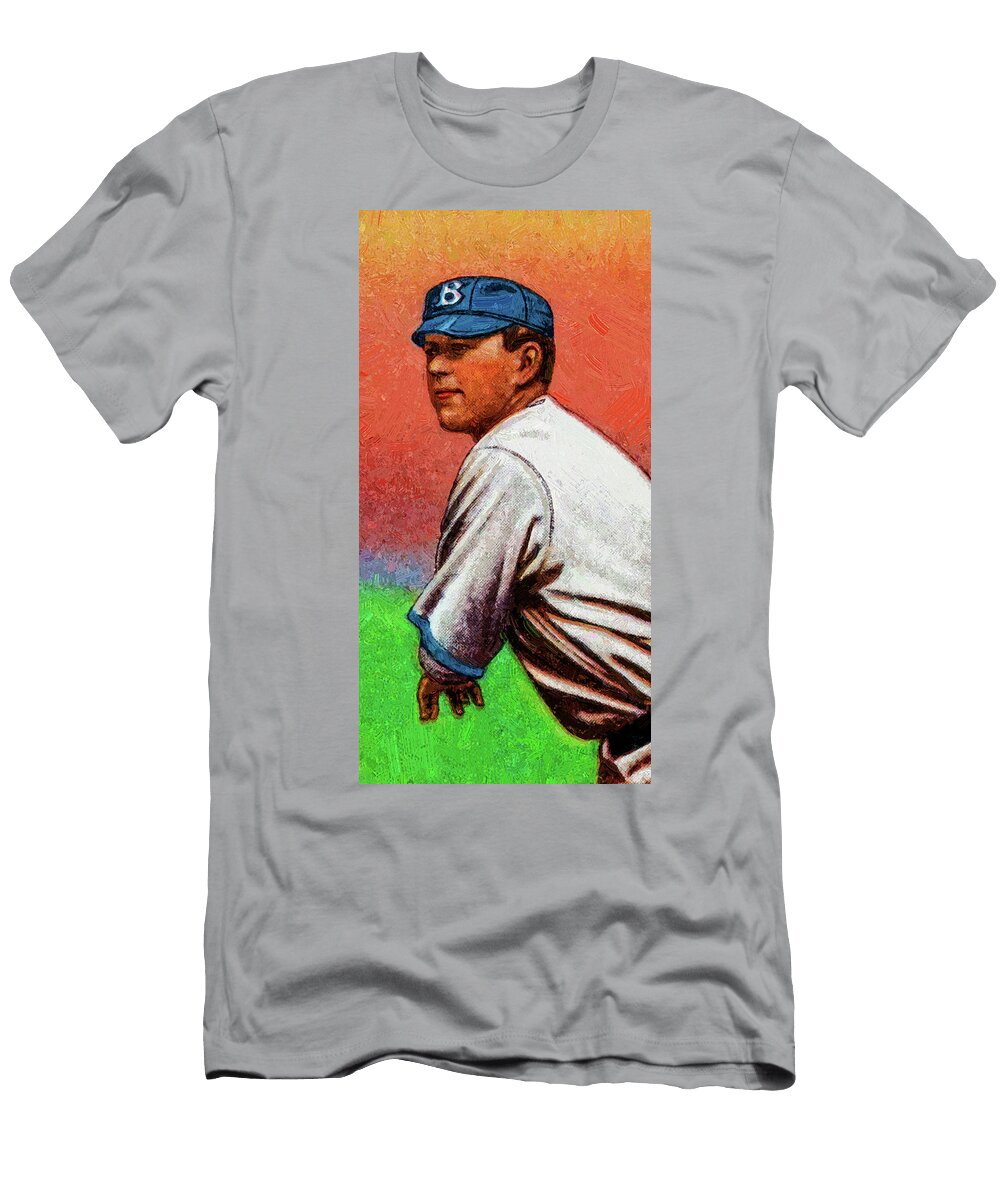 Old Mill Nap Rucker Throwing Baseball Game Cards Oil Painting Celestial Images T-Shirt
