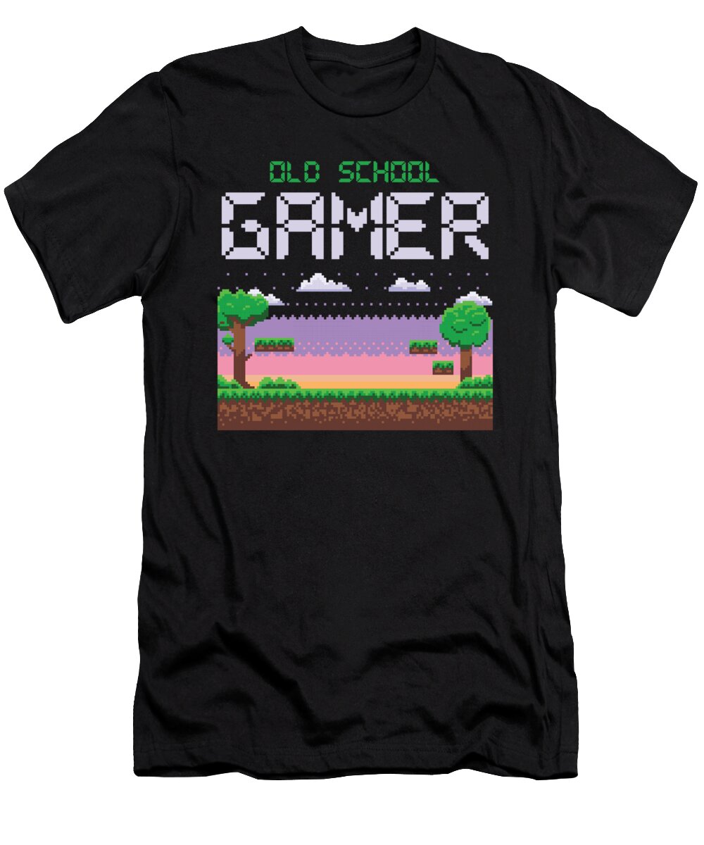 Old School Gamer Video Game Player Gift Thomas Larch T-Shirt