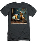 Old Vespa Italian Scooter N019 Edit Voros T-Shirt