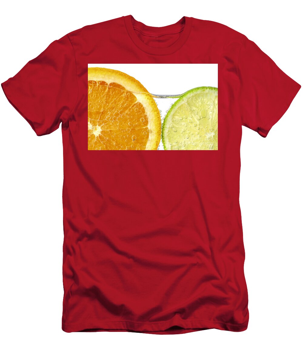 Orange and Lime Slices in Water Elena Elisseeva T-Shirt