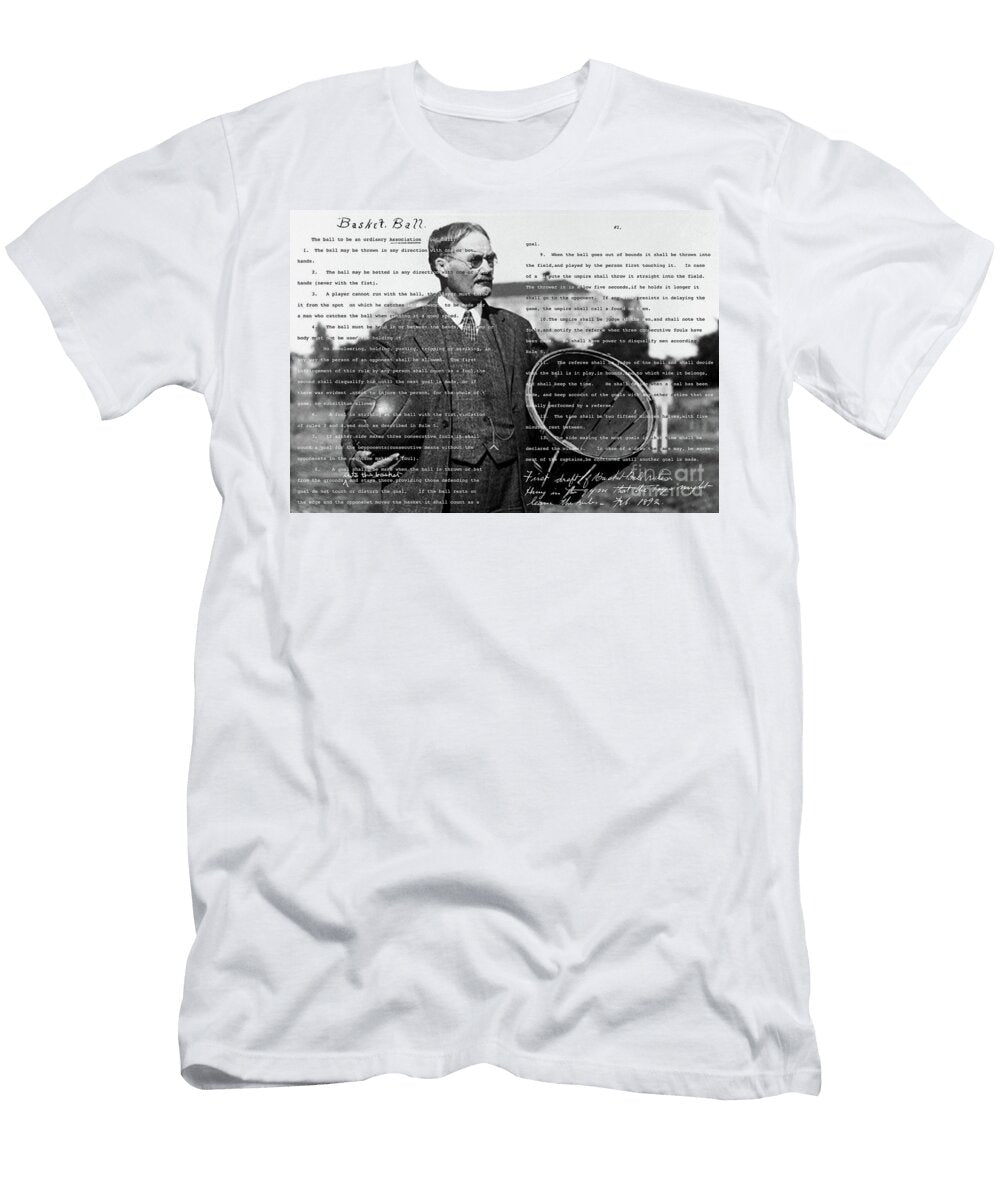 Original Rules of Basket Ball Dr James Naismith 1892 Thomas Pollart T-Shirt