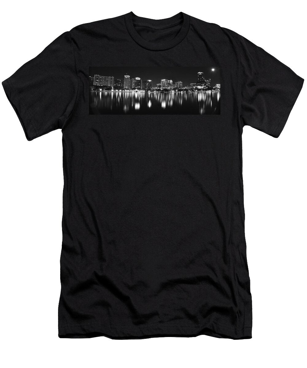 Orlando Black and White Panorama Frozen in Time Fine Art Photography T-Shirt