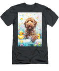 Otterhound Dog Frolicking in a Bubbly Bathtub Adrien Efren T-Shirt