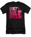 Overcome Courageous Eat Sleep Anime Repeat Anime Lovers Idea Girls Cute Gift Ezone Prints T-Shirt