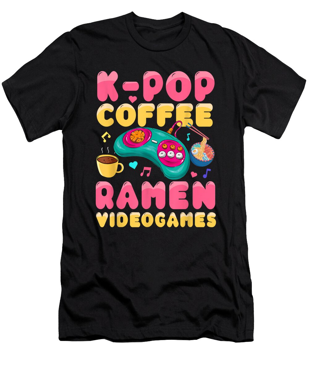 Overcome Courageous Kpop Coffee Ramen Videogames Japanese Gift Anime Gamer Otaku Fan Ezone Prints T-Shirt