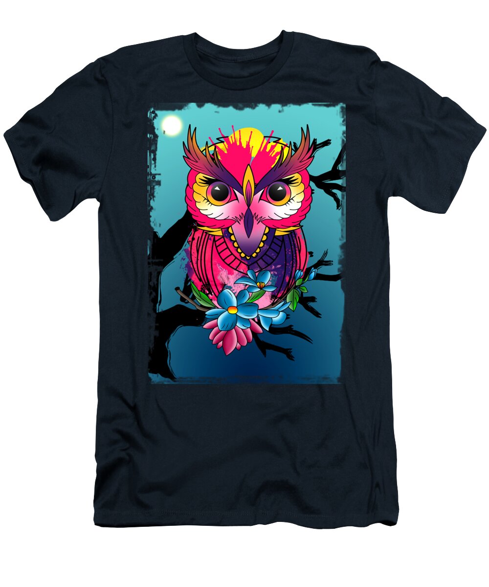 Owl in Colors Mark Ashkenazi T-Shirt