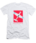 P 51 Mustang Fighter Aircraft Crimson Organic Synthesis T-Shirt