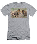 Pair of Lions Mating with Males Brother Watching Ann Steve Toon Natureplcom T-Shirt