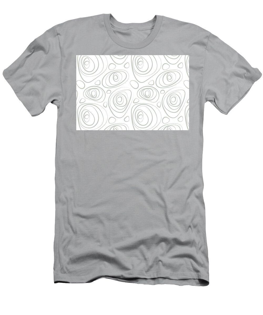 Pale Green and White Wacky Retro Circle Pattern Petite Pattern Minimal Graphic Designs T-Shirt