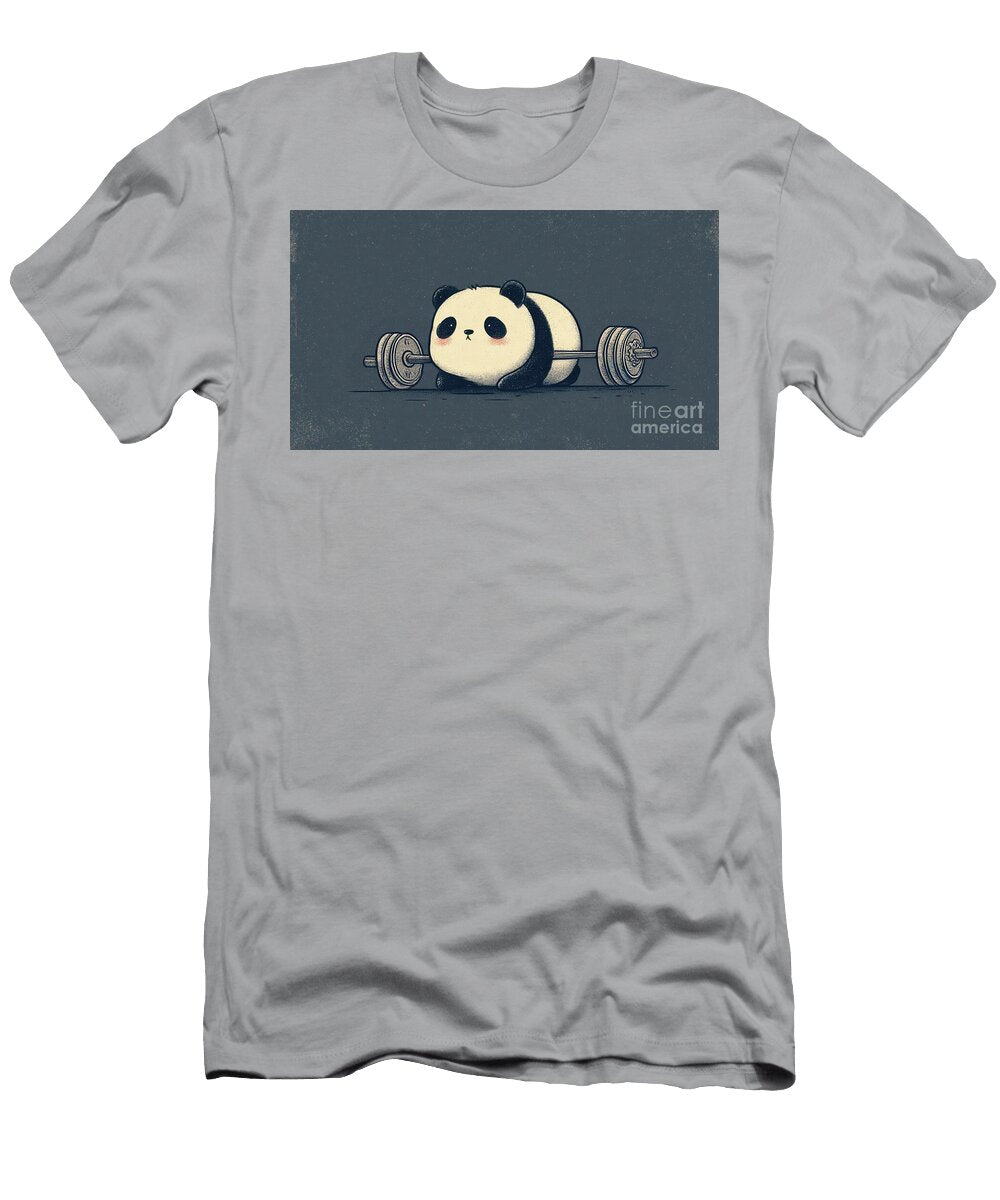 Panda Lifting Weights in a Gym Beautiful Things T-Shirt