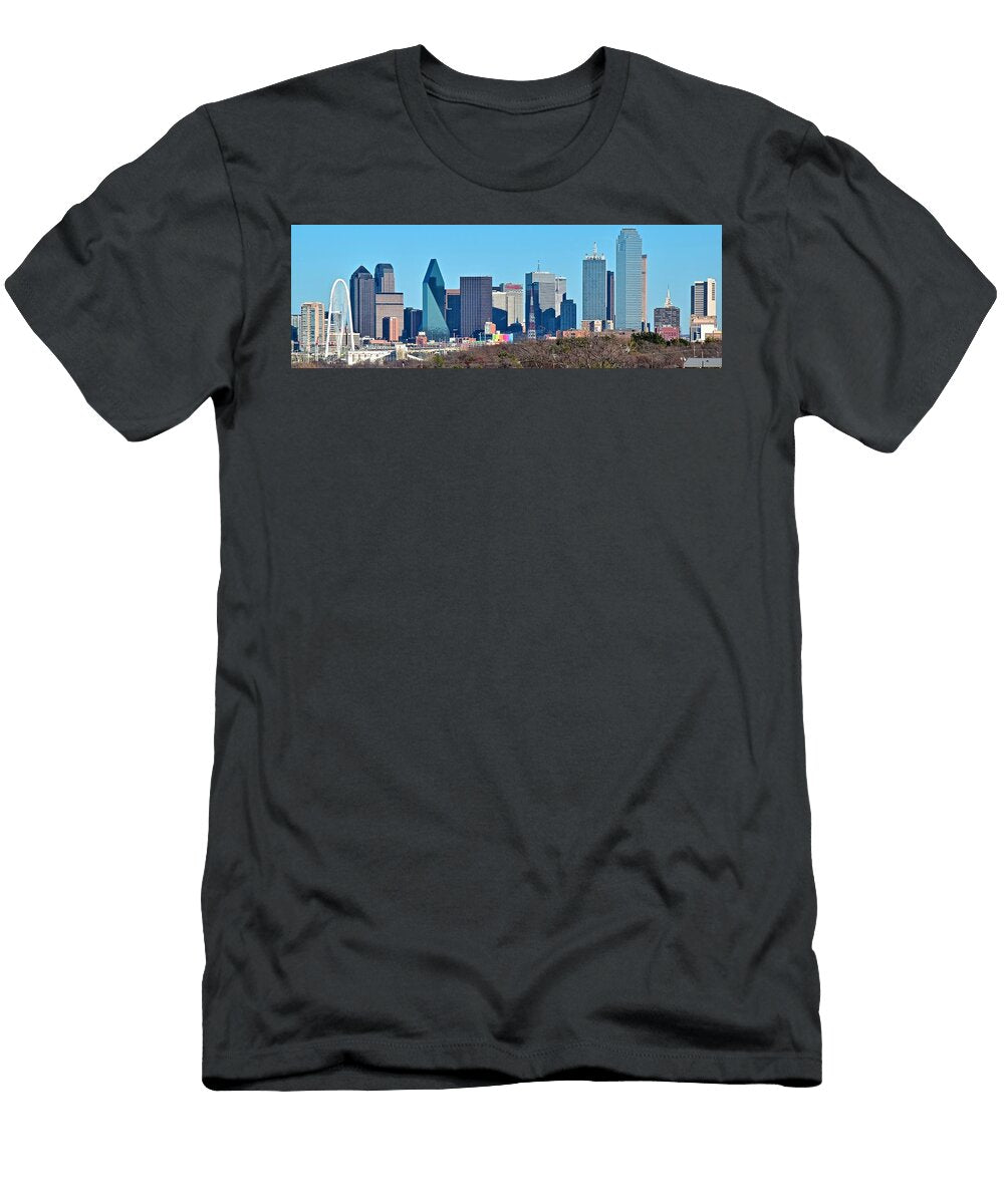 Panoramic Dallas Skyline Frozen in Time Fine Art Photography T-Shirt