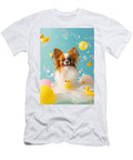 Papillon Dog Enjoying a Bubbly Bath Adrien Efren T-Shirt