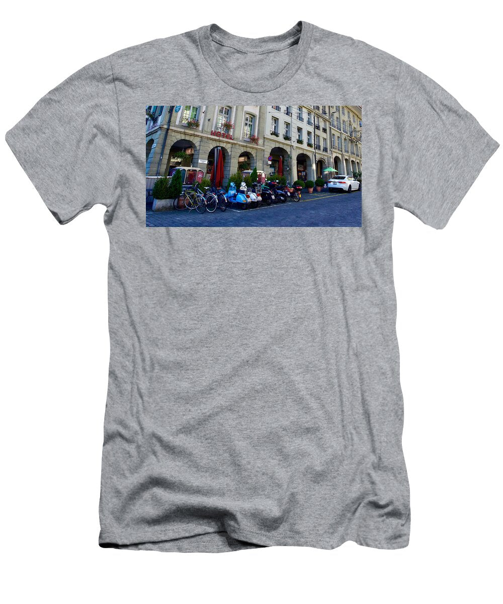 Parked Bikes Gerechtigkeitsgasse Bern Switzerland Joe Vella T-Shirt