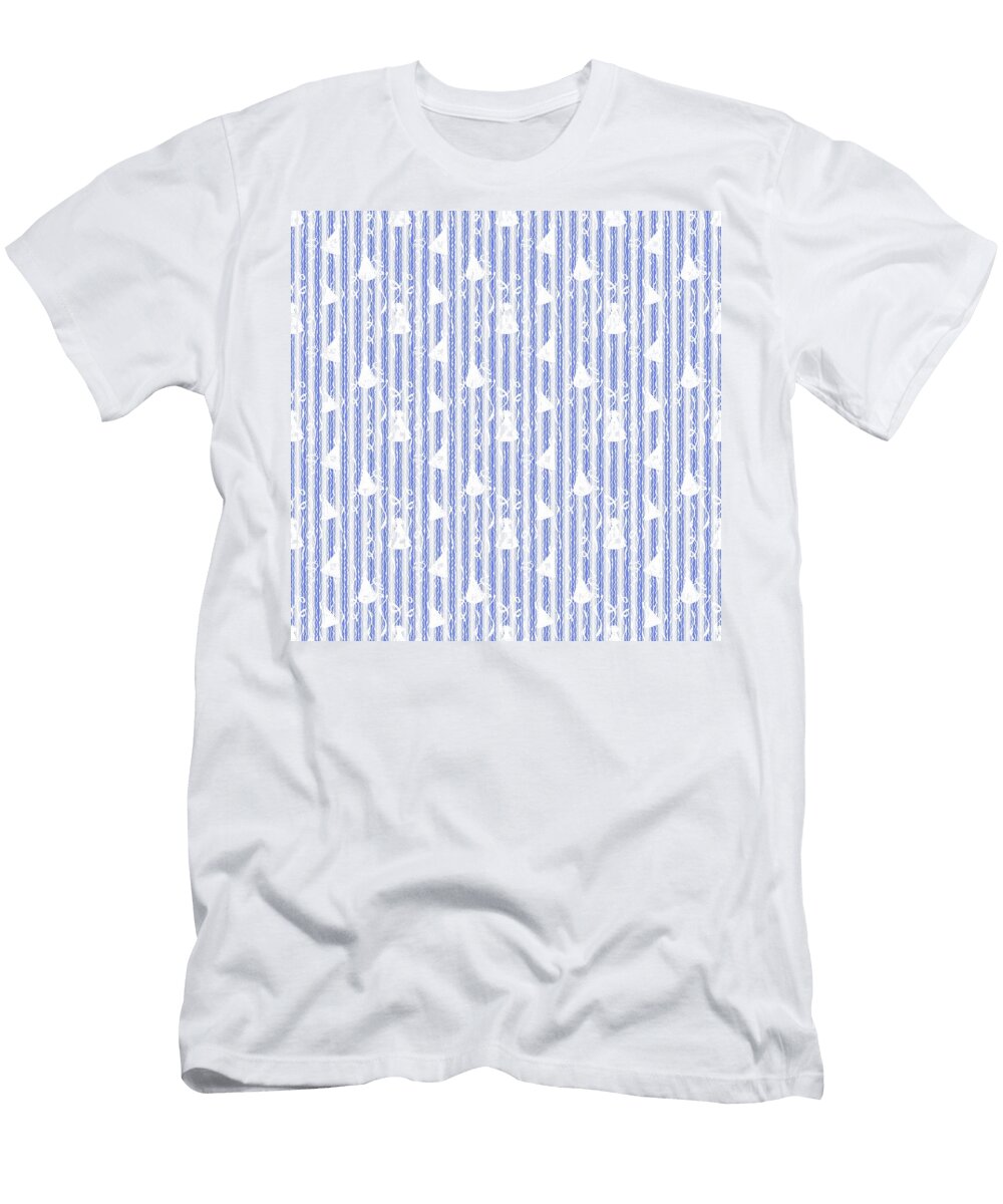 Party Hats and Streamers in Velvety Blue Patricia Keith T-Shirt