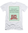 Pass Go Collect 200 Dollars Vintage Monopoly Board Game Theme Card Design Turnpike T-Shirt