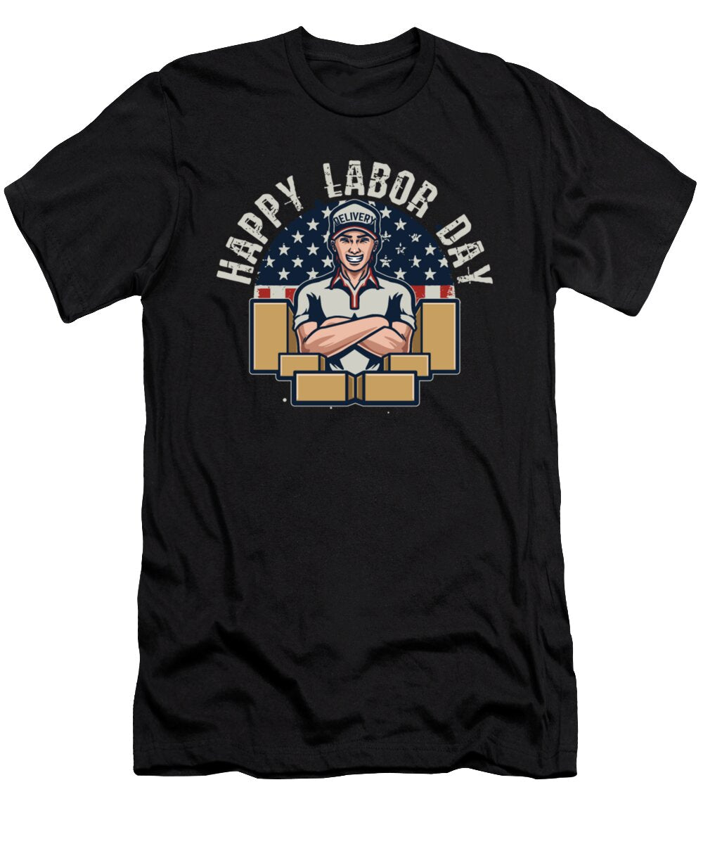 Patriotic US American Flag Postal Worker Gift Idea Tinh Tran Le Thanh T-Shirt