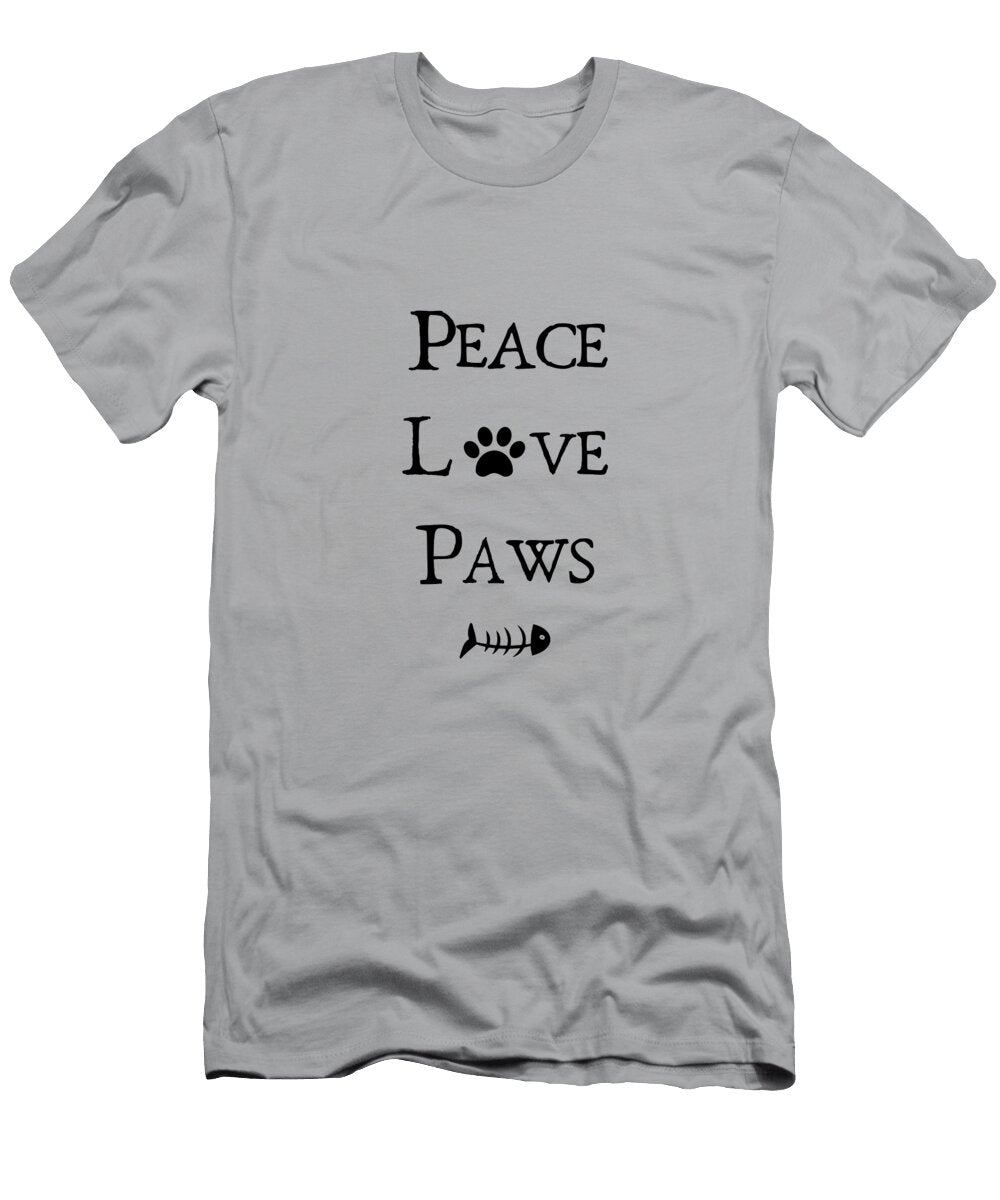 Peace Love Paws Lisa S Baker T-Shirt