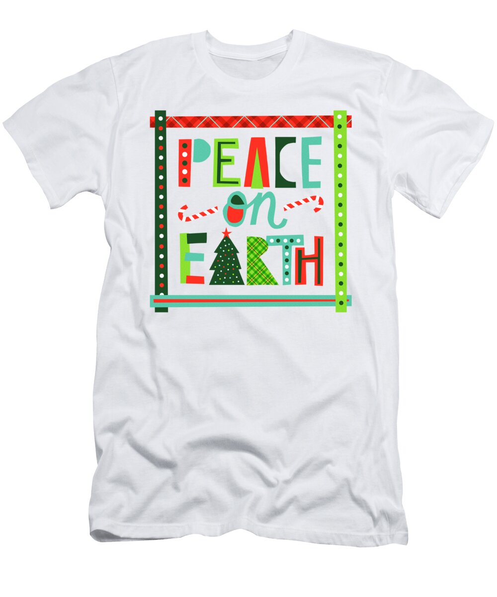 Peace on Earth Holiday Art By Jen Montgomery Jen Montgomery T-Shirt