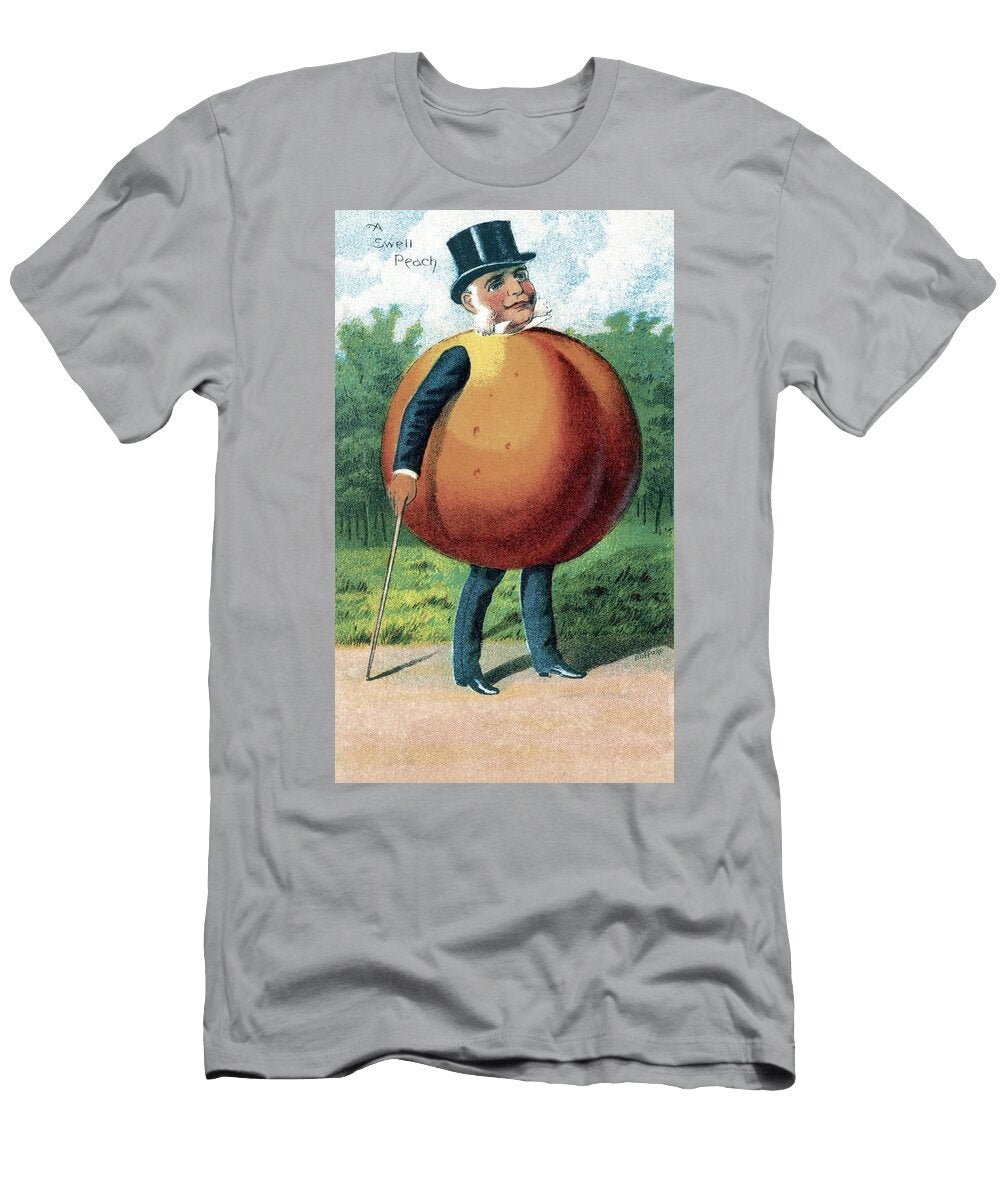 Peach Bufford Fruit Card 1887 Science Source T-Shirt