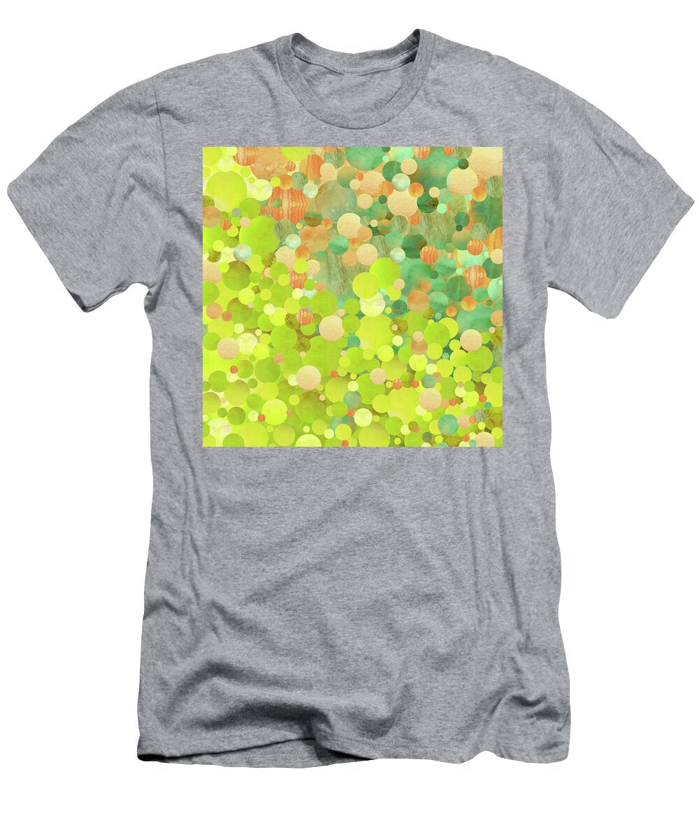 Peachy Keen Abstract Mosaic Circle Art Sharon Cummings T-Shirt