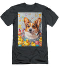 Pembroke Welsh Corgi Dog Frolicking in a Bubbly Bath Adrien Efren T-Shirt