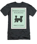 Pennsylvania Railroad Vintage Retro Monopoly Board Game Card Design Turnpike T-Shirt