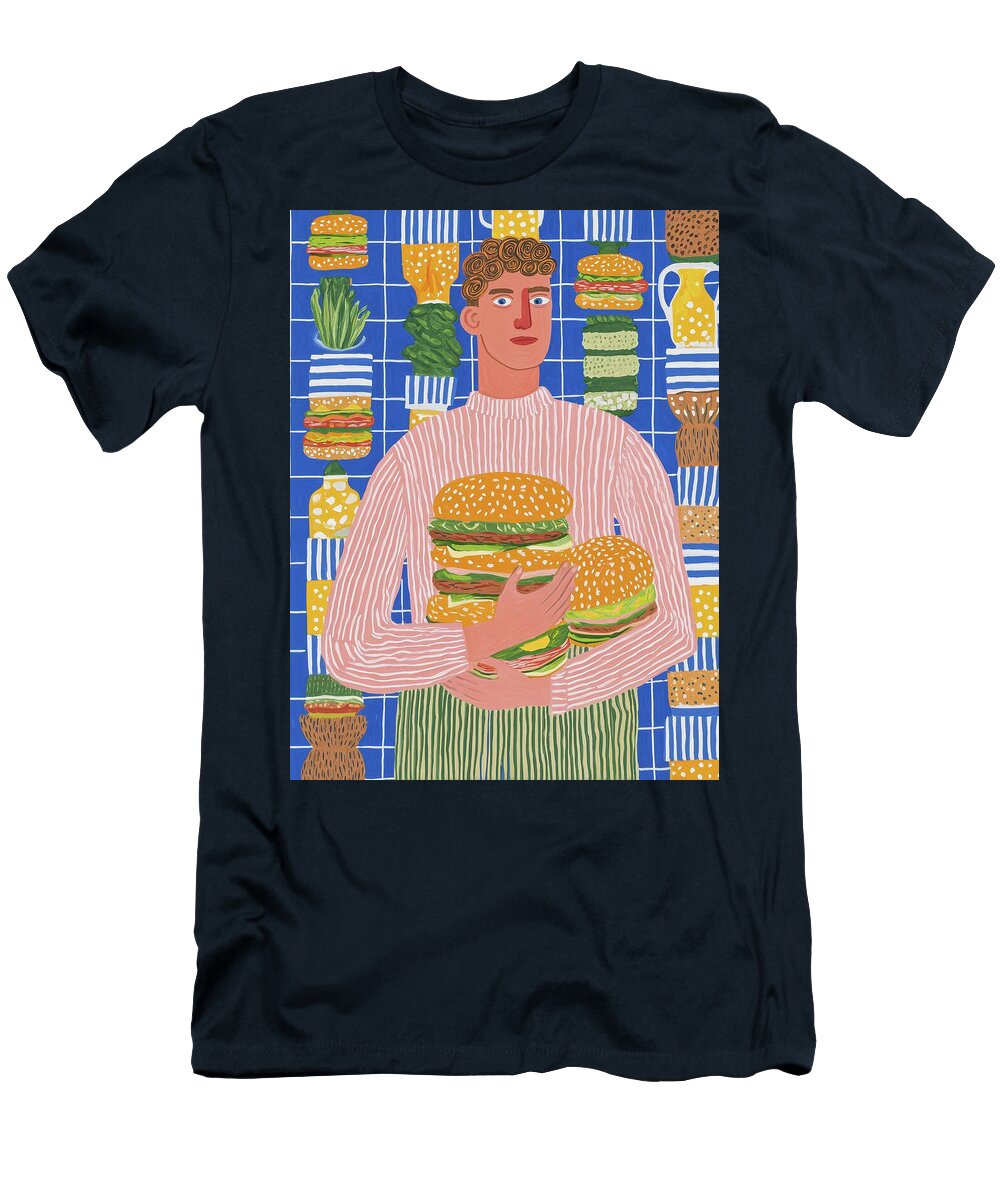 Person Holding Large Hamburgers Fabrizio Cassetta T-Shirt