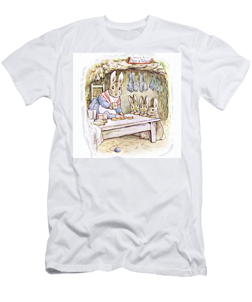 Peter Rabbits Mother Selling Herbs Rosemary Tea and Rabbit Tobacco Tom Hill T-Shirt