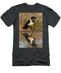 Pied Crow At Water Zimanga Private Game Reserve Ann Steve Toon Natureplcom T-Shirt