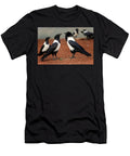 Pied Crows Courtship Display Zimanga Private Game Reserve Ann Steve Toon Natureplcom T-Shirt