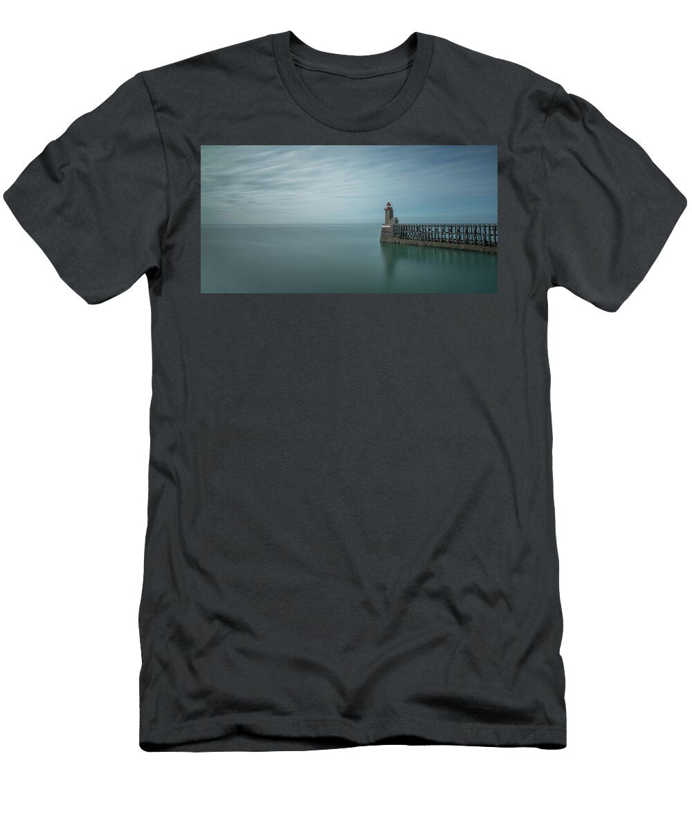 Pier with Lighthouse in Fecamp France Toon Van Den Einde T-Shirt