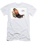 Pin Up Celebrating New Year with Champagne American School T-Shirt