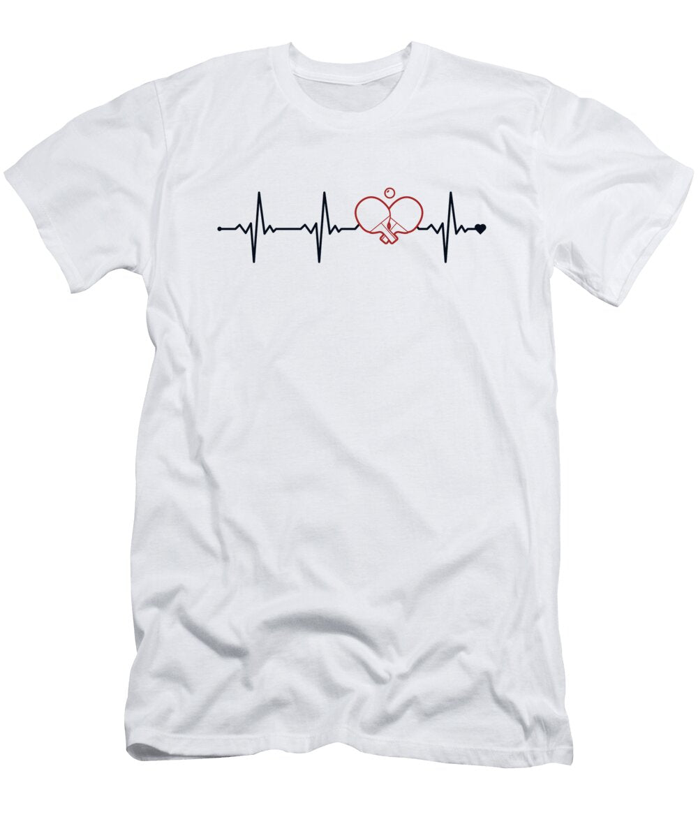 Ping Pong Heartbeat Table Tennis Paddles Balls Ping Pong Graphics Lab T-Shirt