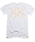 Pink and White Wacky Retro Circle Pattern Pairs Dulux 2022 Popular Colour Treasured Coral Petite Pattern Minimal Graphic Designs T-Shirt