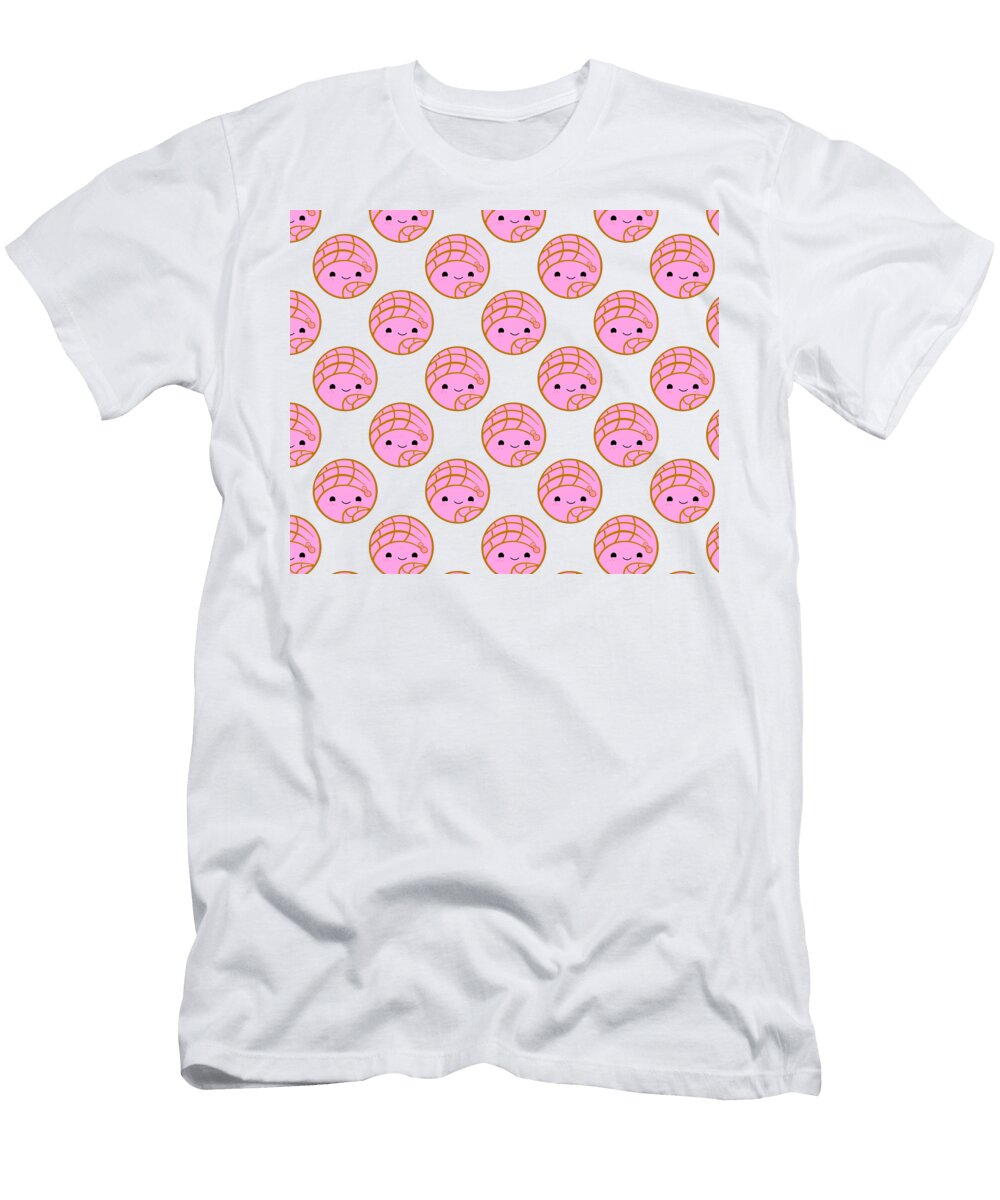 Pink Chibi Concha Pan Dulce Pattern Ivan Florentino Ramirez T-Shirt