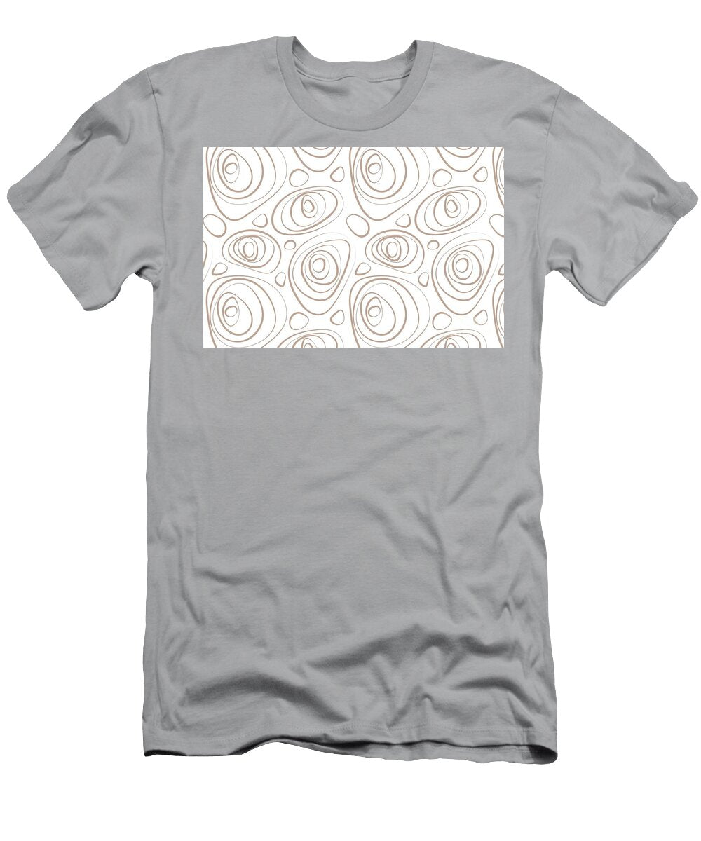 Pink Clay and White Wacky Retro Circle Pattern Petite Pattern Minimal Graphic Designs T-Shirt