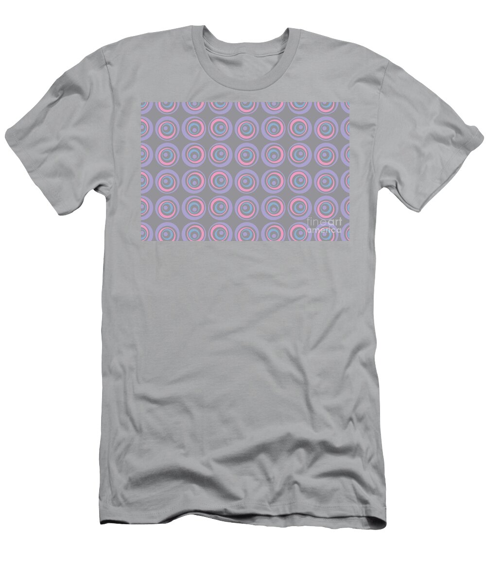 Pink Geometric Wacky Circle Pattern V13 Pantones Color of the Year 2021 Ultimate Gray and Accents Petite Patterns T-Shirt