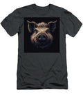 Pixel Art Portrait of a Happy Pig Face Maverick Junk T-Shirt