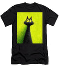 Playful Black Cat with Bright Yellow Eyes Dream Stuff T-Shirt