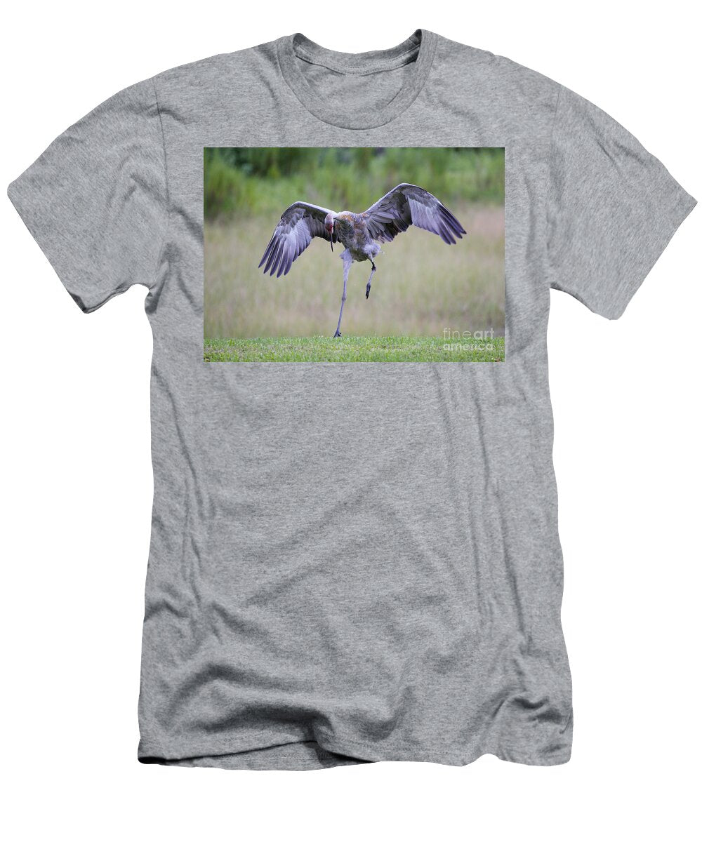 Playful Juvenile Sandhill Crane Carol Groenen T-Shirt