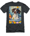 Pointer Dog Frolicking in a Bubbly Bathtub Adrien Efren T-Shirt