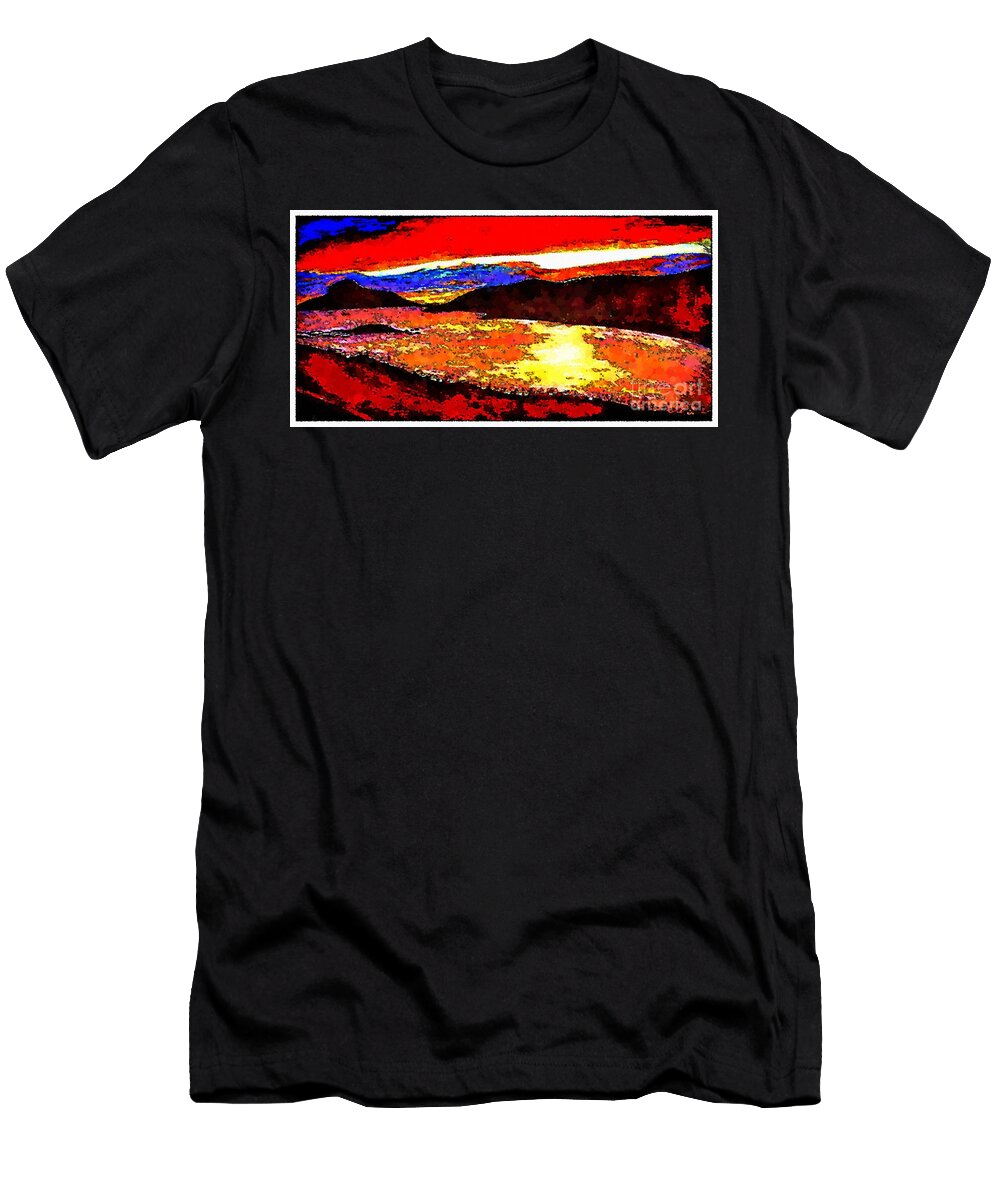 Polka Dot Harbour Sunset Barbara Griffin T-Shirt