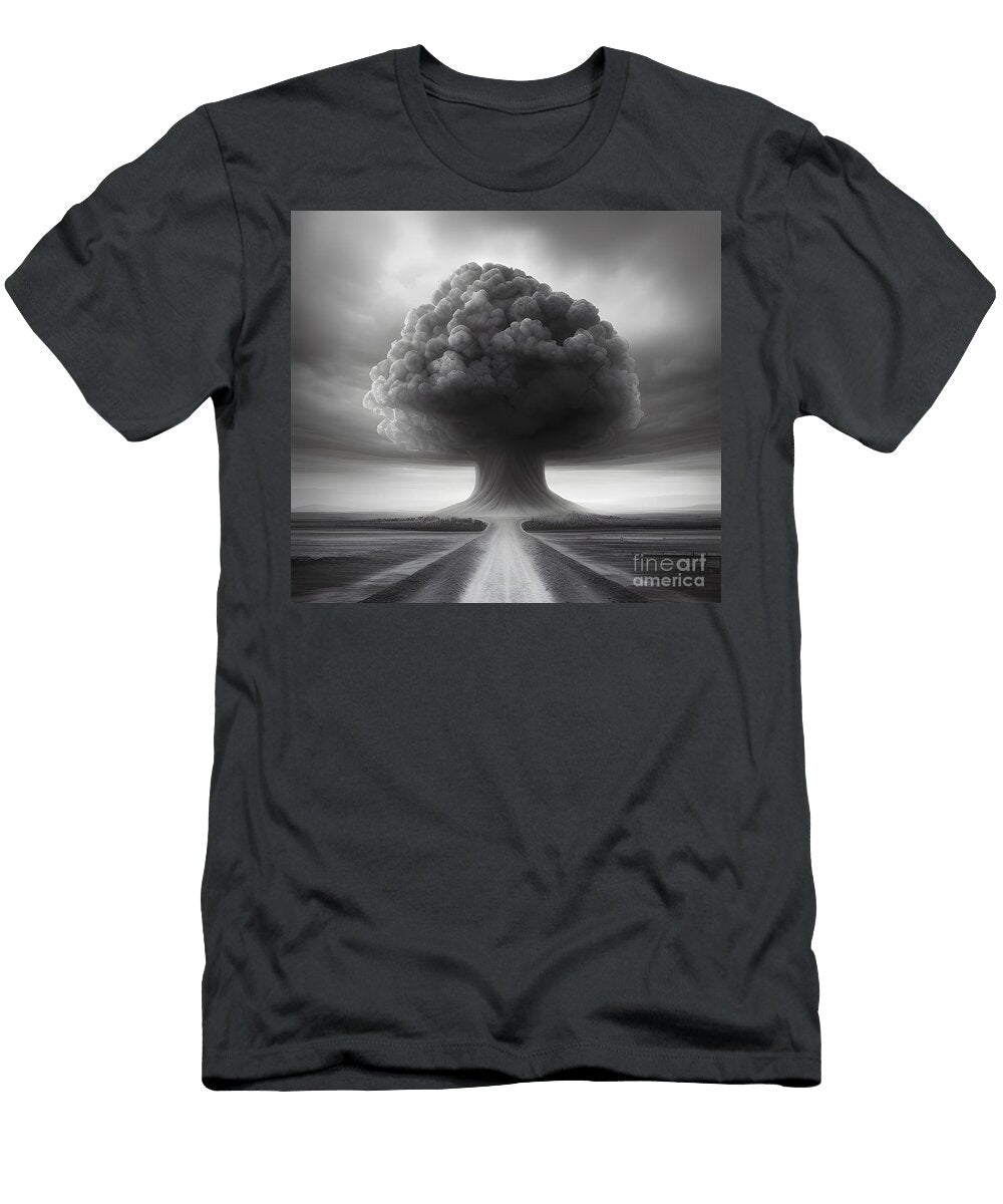 Post Apocalyptic Artwork of a Atomic Mushroom Cloud Artvizual Premium T-Shirt
